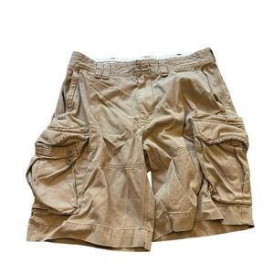 Polo Ralph Lauren Cargo Shorts Khaki Tan Mens‎ 34x11 Classic Utility Pockets